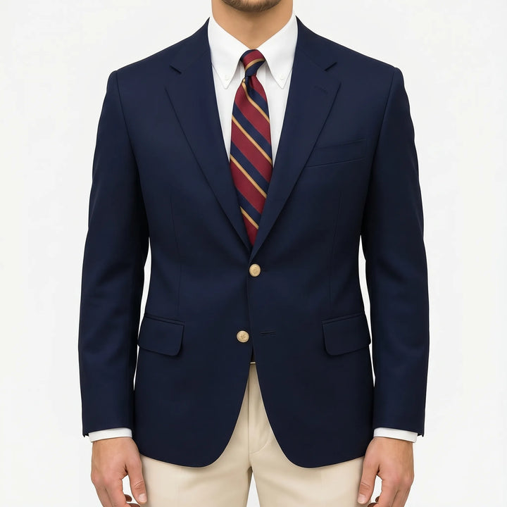Men's Slim Fit Blazer - Two Button with Notch Lapel for Work