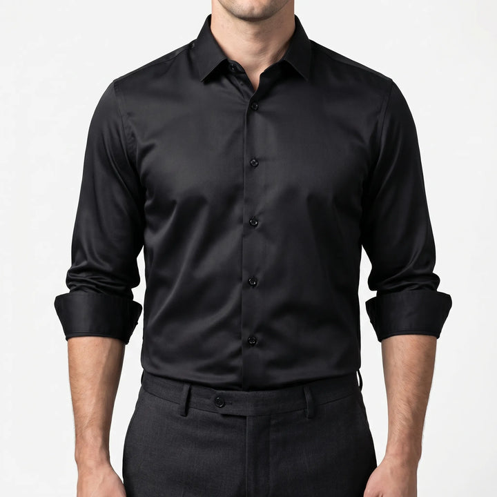 Men's Slim Fit Dress Shirt - Stretch Button Up for Work