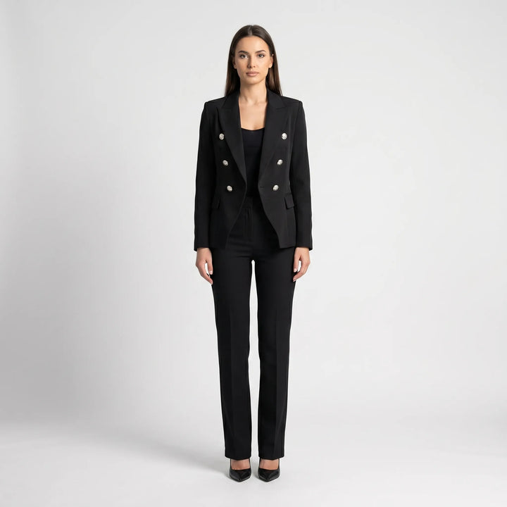 Women's 2 Piece Suit Set - Tailored Blazer and Pants for Work