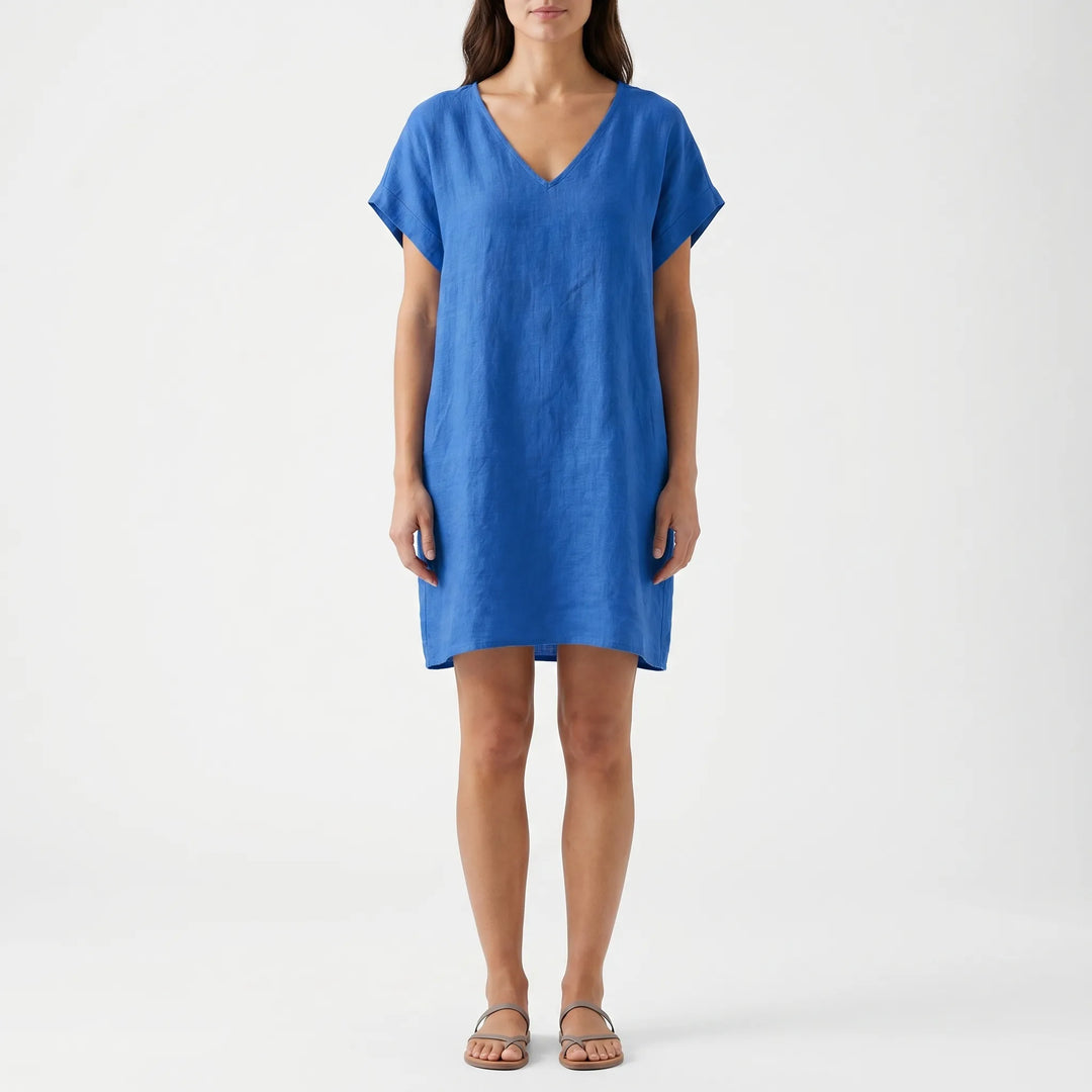 Women's Summer Wrap Midi Dress - Elegant V Neck Sundress