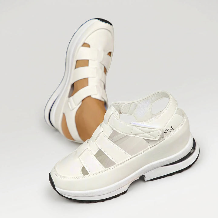 Women's Platform Sneaker Sandals - Cutout Design for Summer