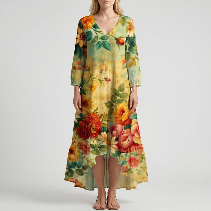 Women's Floral Maxi Dress - Casual Boho Summer Sundress