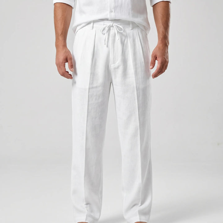 Men's Drawstring Pants - Relaxed Fit with Wide Leg for Summer