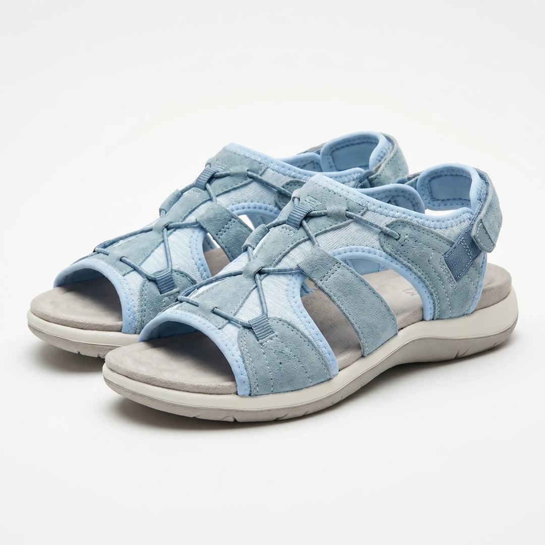 Women's Sport Sandals - Open Toe with Velcro Ankle Strap