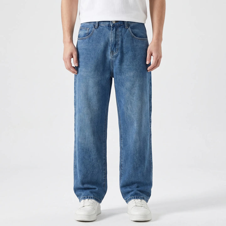 Men's Loose Fit Straight Jeans - Relaxed Denim