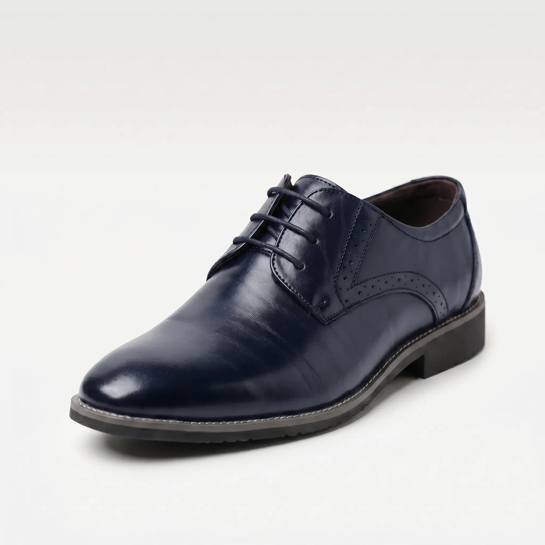 Men's Oxford Lace Up Shoes - Pointed Toe with Brogue for Work