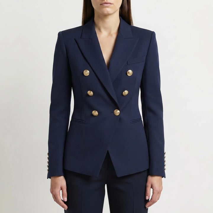 Women's Double Breasted Blazer - Tailored Jacket for Work