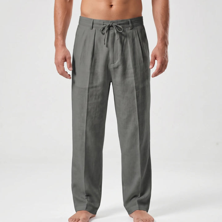 Men's Drawstring Pants - Relaxed Fit with Wide Leg for Summer