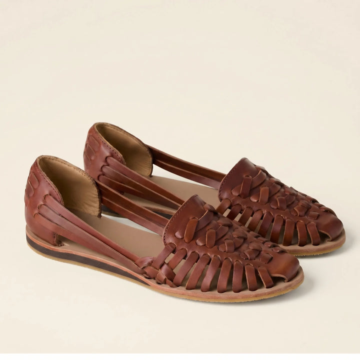Women's Woven Flat Sandals - Slip On Closed Toe for Summer