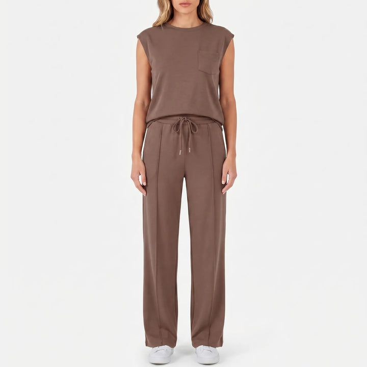 Women's Top and Pants Set - 2 Piece Casual Outfit for Summer