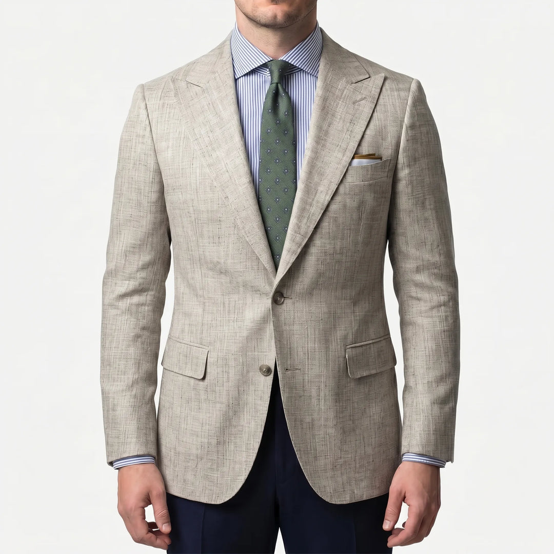 Men's Textured Blazer - Slim Fit with Two Button for Work