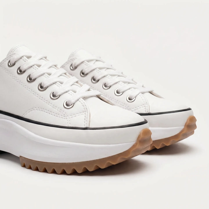 Women's Platform Sneakers - Lace Up with Chunky Sole