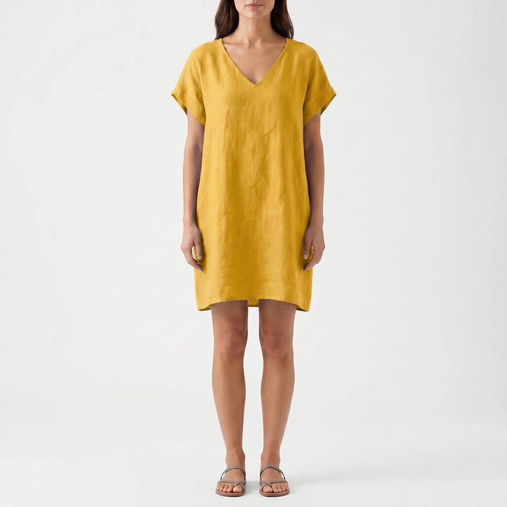 Women's Summer Wrap Midi Dress - Elegant V Neck Sundress