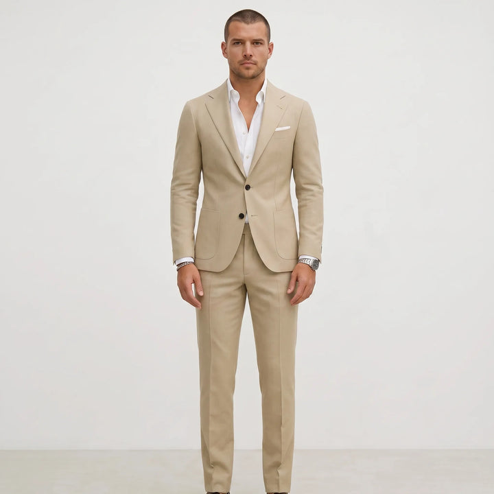Men's Tailored Suit Set - 2 Piece Blazer and Pants for Work