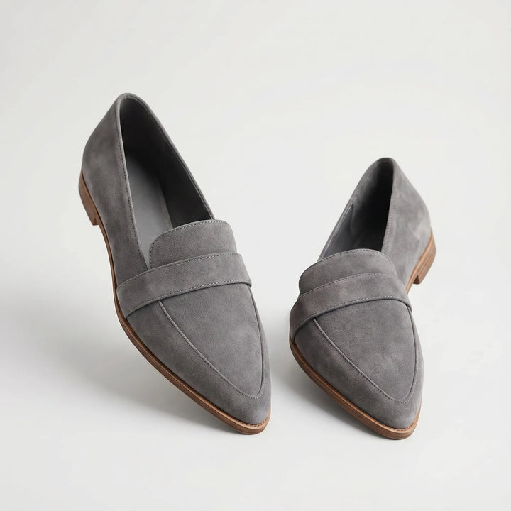 Women's Pointed Toe Loafers - Slip On Flats for Work