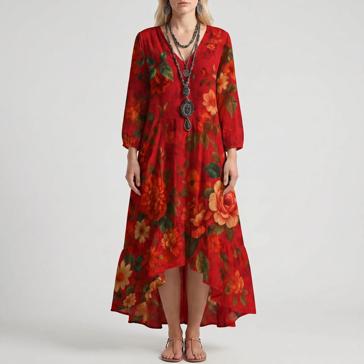 Women's Floral Maxi Dress - Casual Boho Summer Sundress