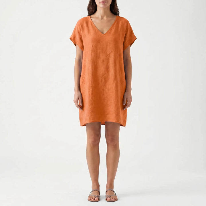 Women's Summer Wrap Midi Dress - Elegant V Neck Sundress