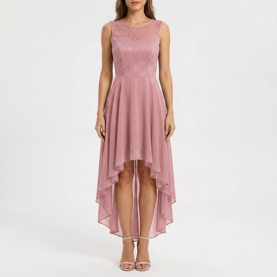 Women's High Low Dress - Fit and Flare for Wedding Guest