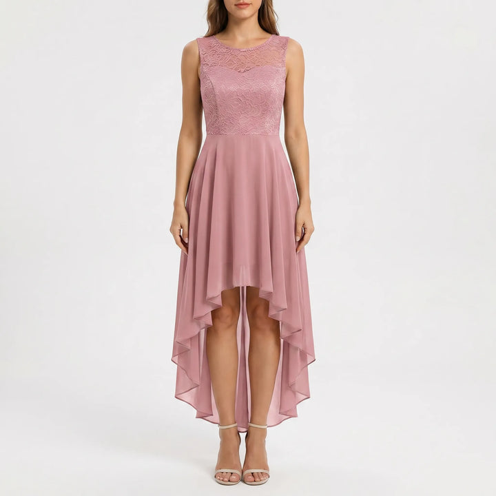 Women's High Low Dress - Fit and Flare for Wedding Guest