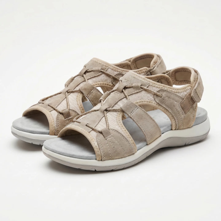 Women's Sport Sandals - Open Toe with Velcro Ankle Strap