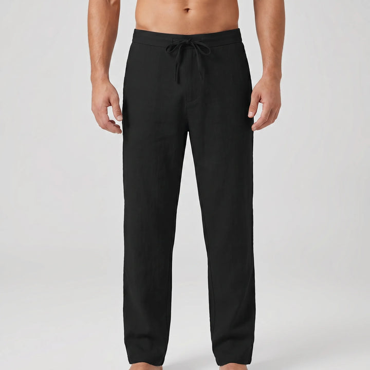 Men's Drawstring Pants - Relaxed Fit with Wide Leg for Summer