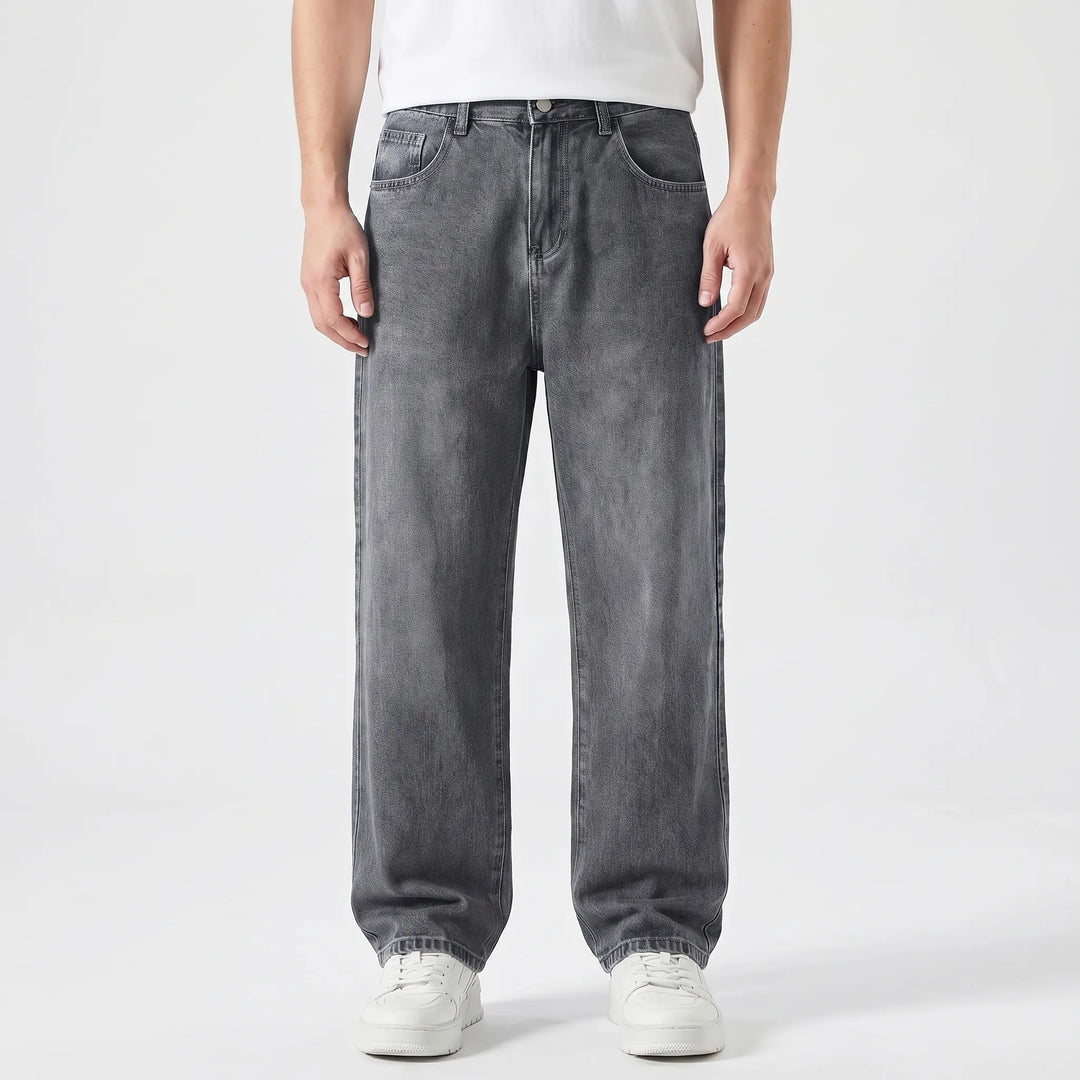 Men's Loose Fit Straight Jeans - Relaxed Denim