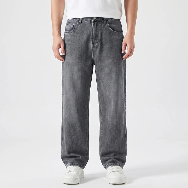 Men's Loose Fit Straight Jeans - Relaxed Denim