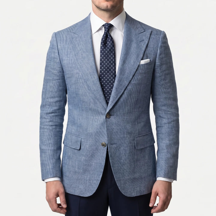 Men's Textured Blazer - Slim Fit with Two Button for Work