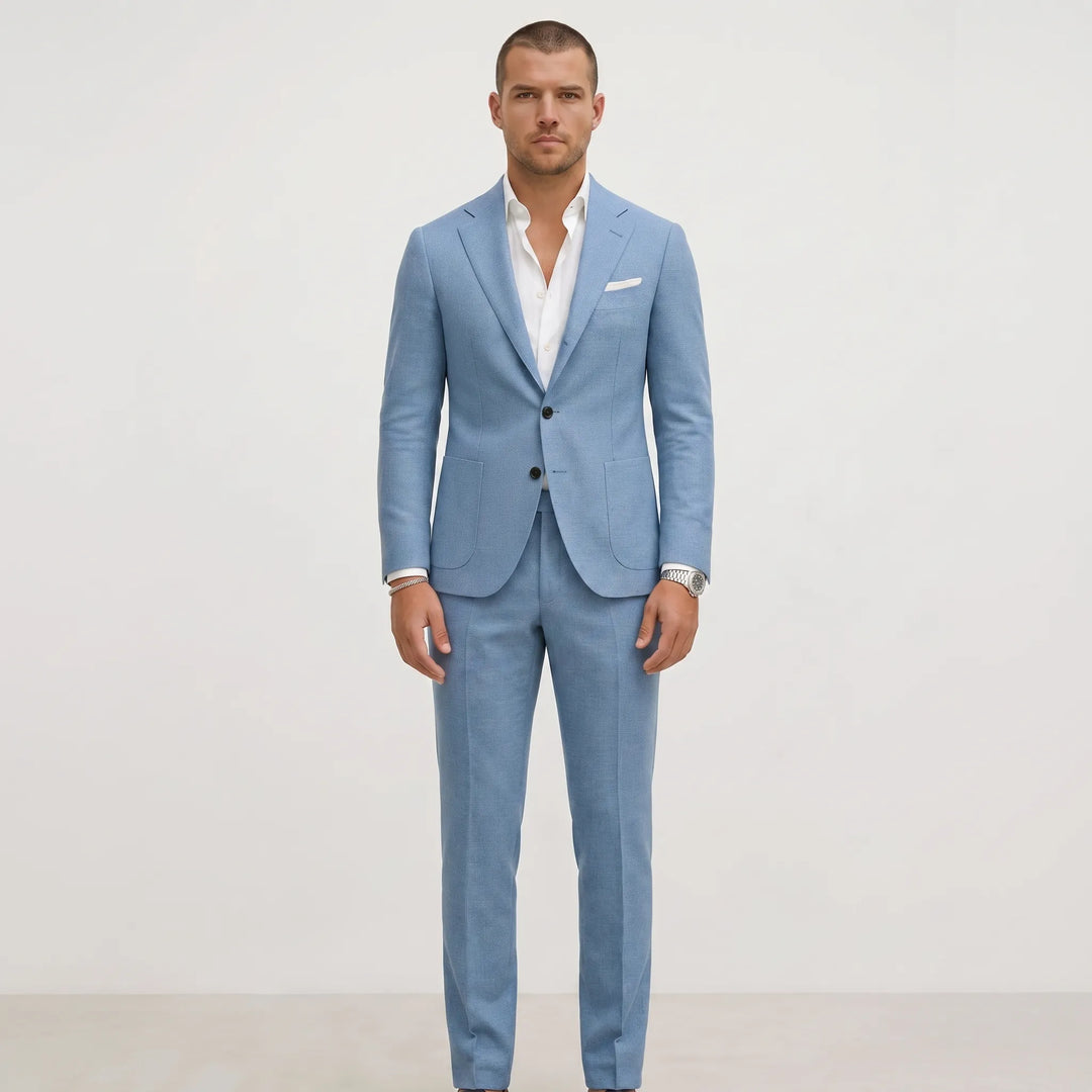 Men's Tailored Suit Set - 2 Piece Blazer and Pants for Work