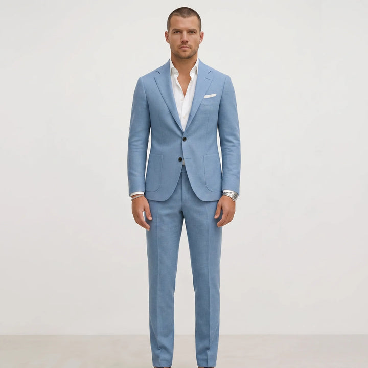 Men's Tailored Suit Set - 2 Piece Blazer and Pants for Work