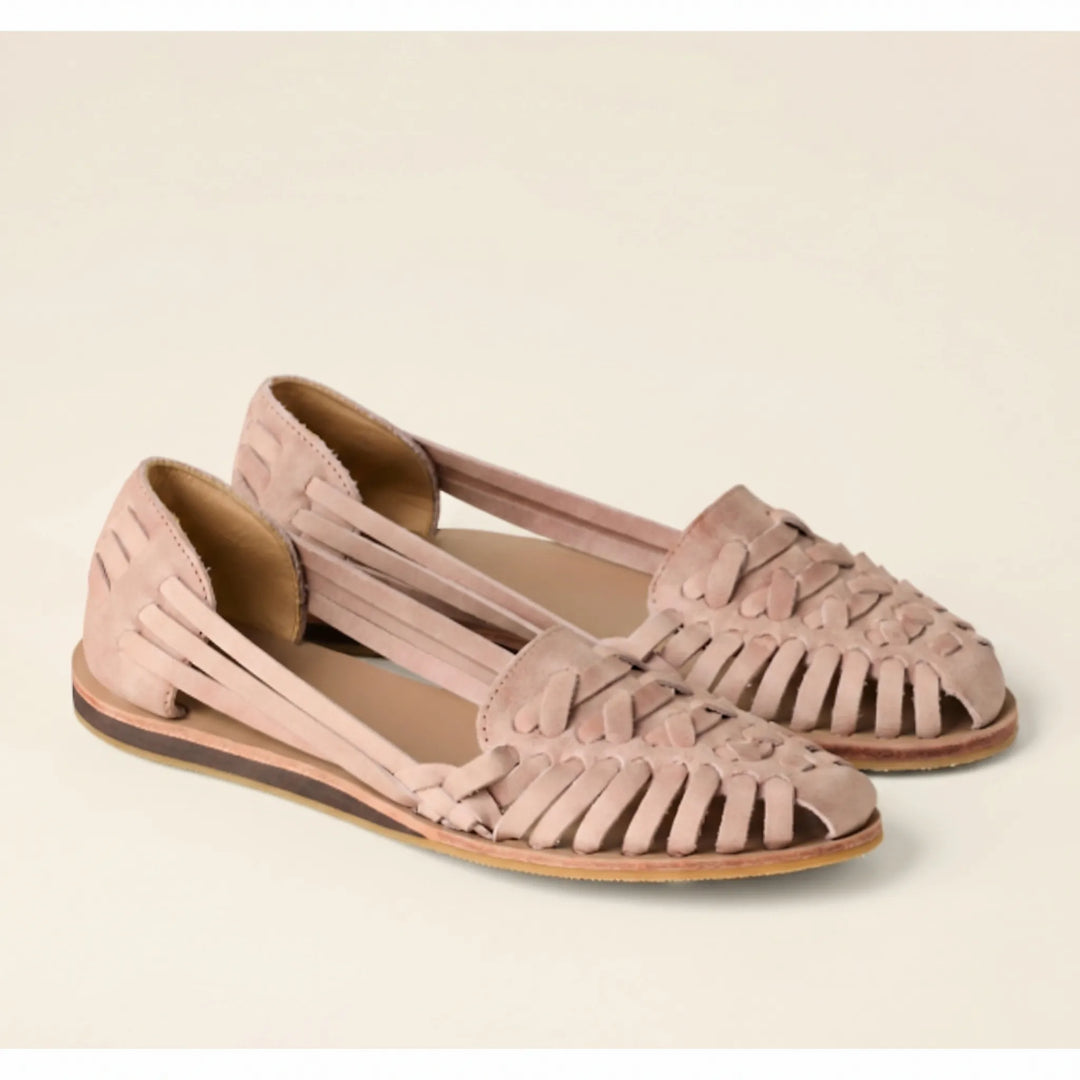 Women's Woven Flat Sandals - Slip On Closed Toe for Summer