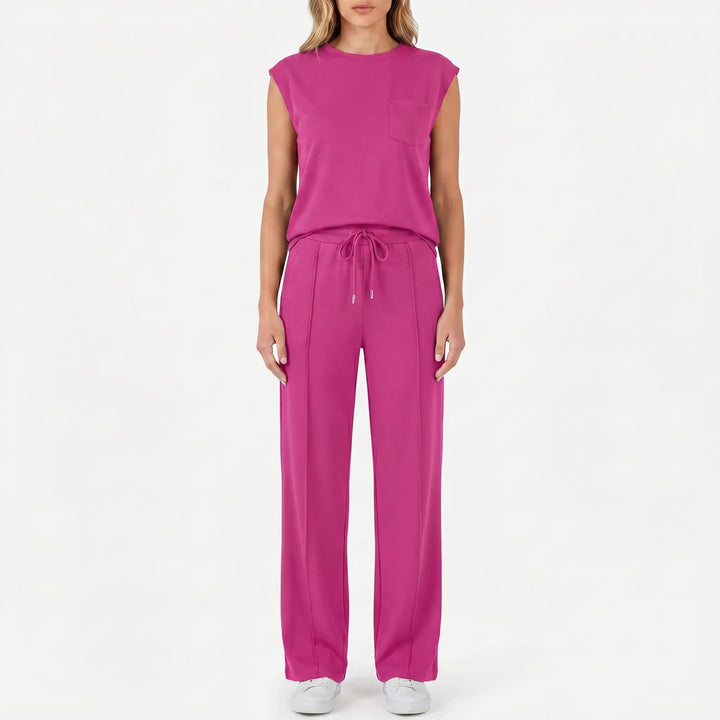 Women's Top and Pants Set - 2 Piece Casual Outfit for Summer