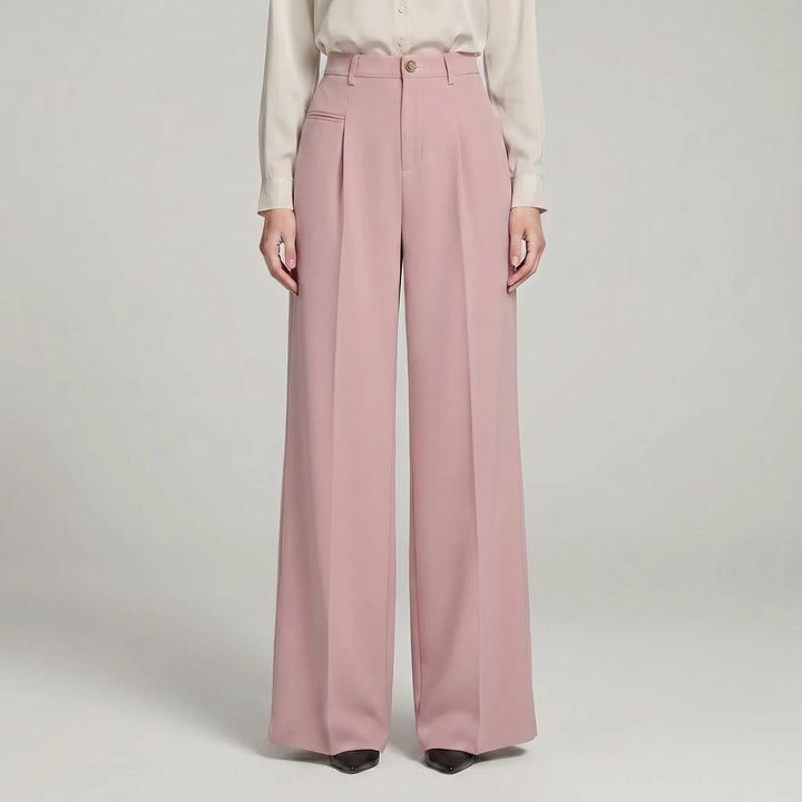Women's Pleated Palazzo Pants Wide Leg - Casual for Summer