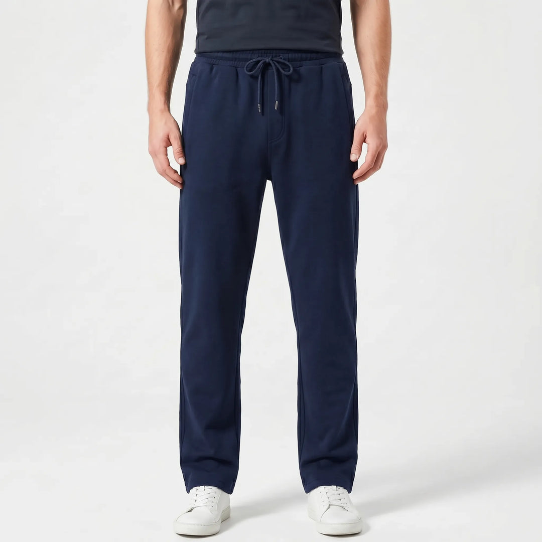 Men's Drawstring Pants - Straight Leg with Elastic Waist