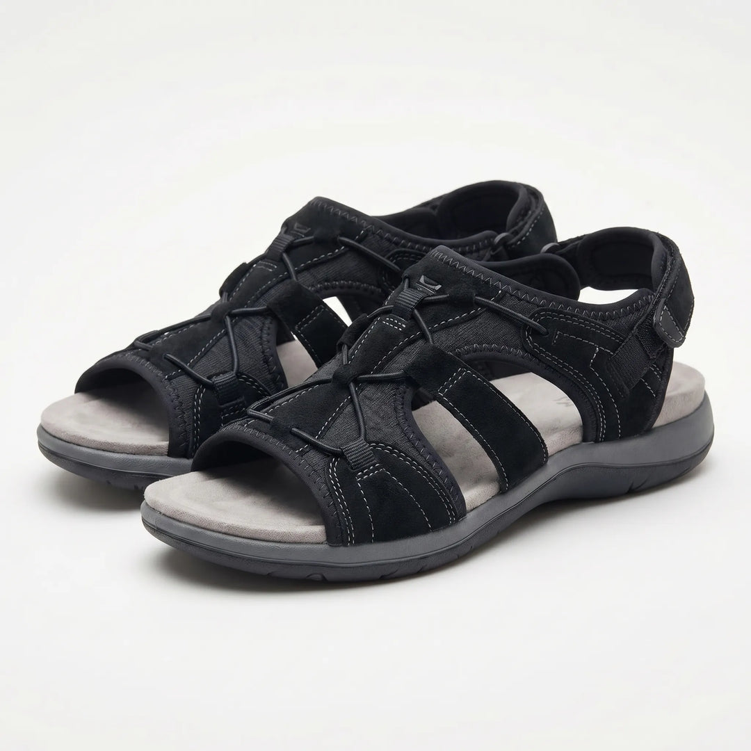 Women's Sport Sandals - Open Toe with Velcro Ankle Strap