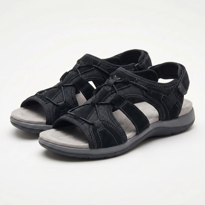 Women's Sport Sandals - Open Toe with Velcro Ankle Strap