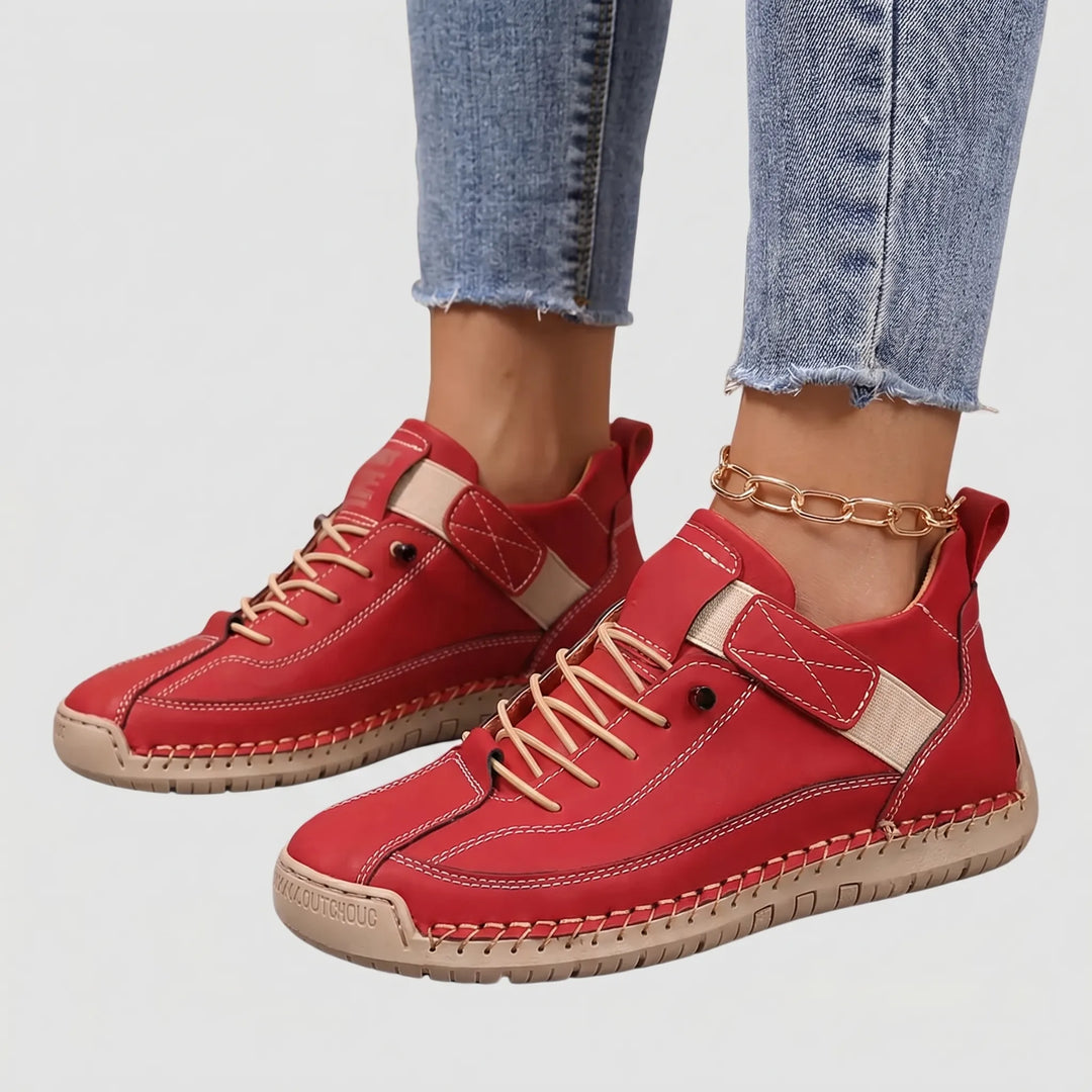 Women's Lace Up Walking Sneakers - Casual Shoes for Summer