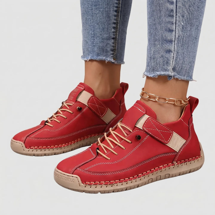 Women's Lace Up Walking Sneakers - Casual Shoes for Summer