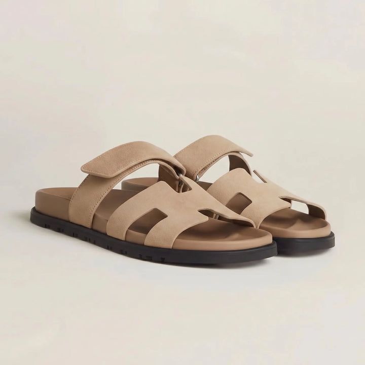 Women's Summer Slide Sandals - Adjustable Strap Flat Casual Open Toe