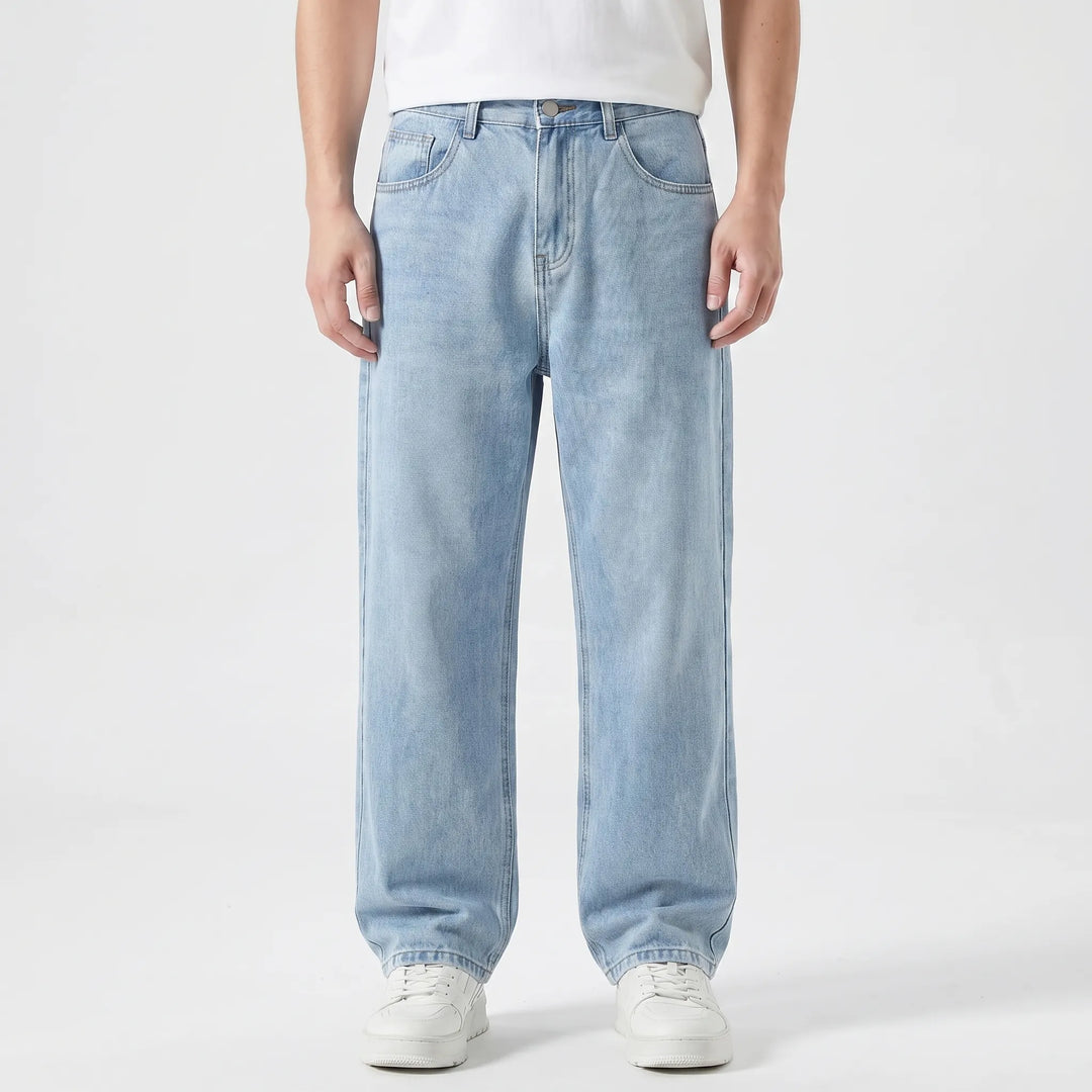 Men's Loose Fit Straight Jeans - Relaxed Denim