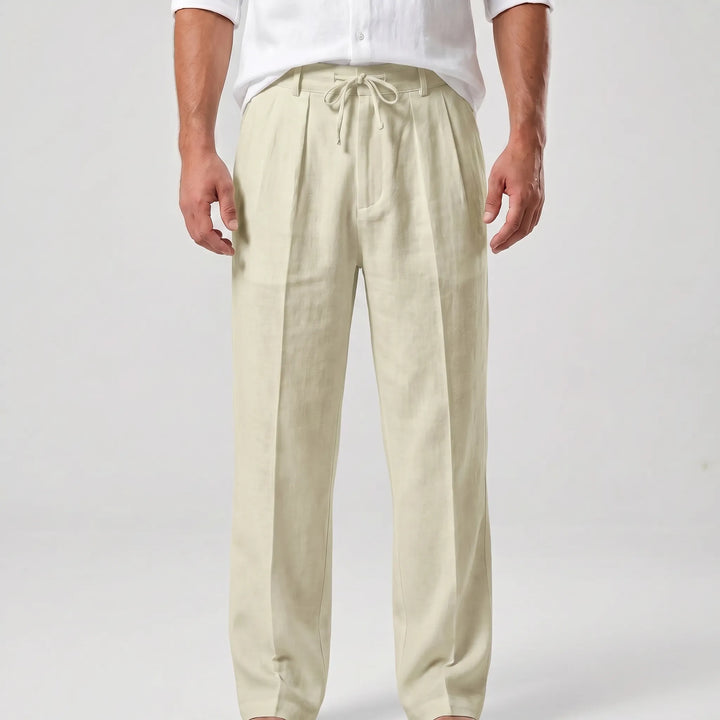 Men's Drawstring Pants - Relaxed Fit with Wide Leg for Summer
