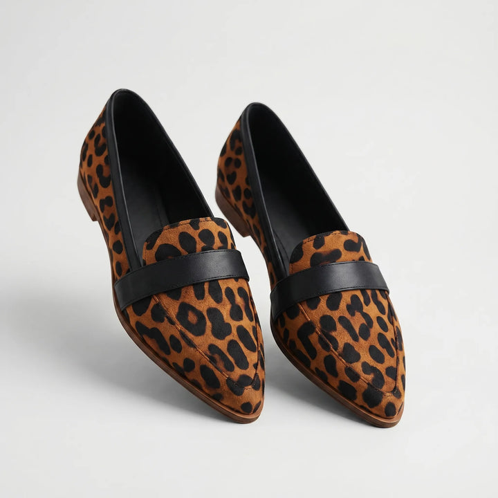 Women's Pointed Toe Loafers - Slip On Flats for Work