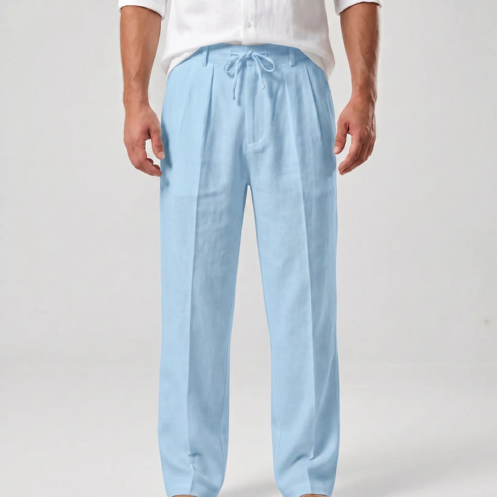 Men's Drawstring Pants - Relaxed Fit with Wide Leg for Summer