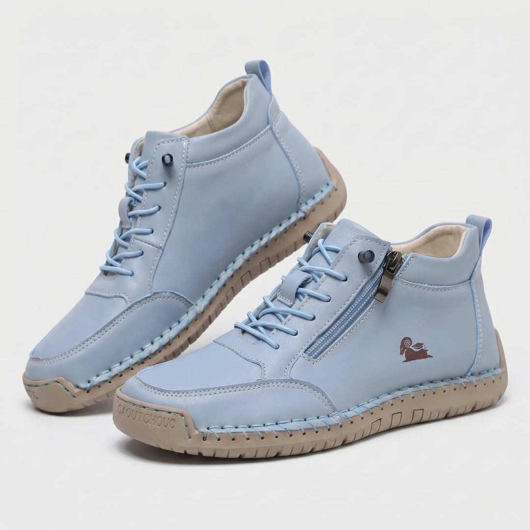 Women's Zip Up Walking Sneakers - Casual Shoes for Summer