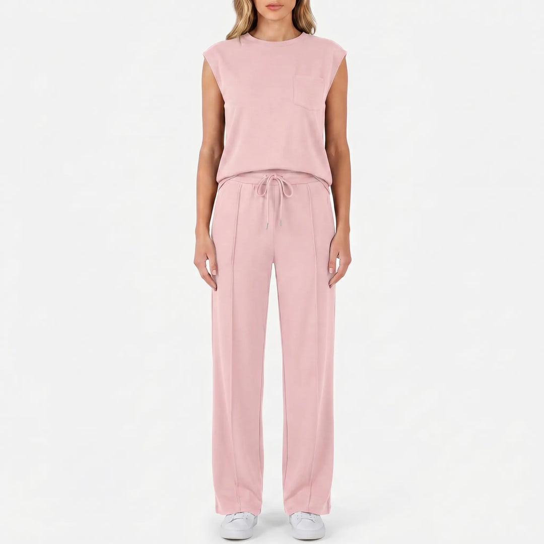 Women's Top and Pants Set - 2 Piece Casual Outfit for Summer