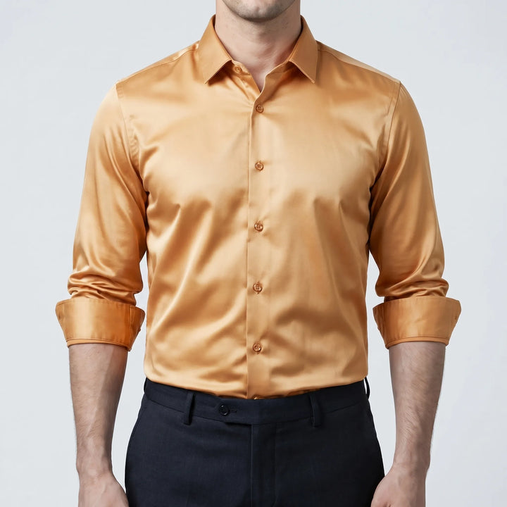 Men's Slim Fit Dress Shirt - Stretch Button Up for Work
