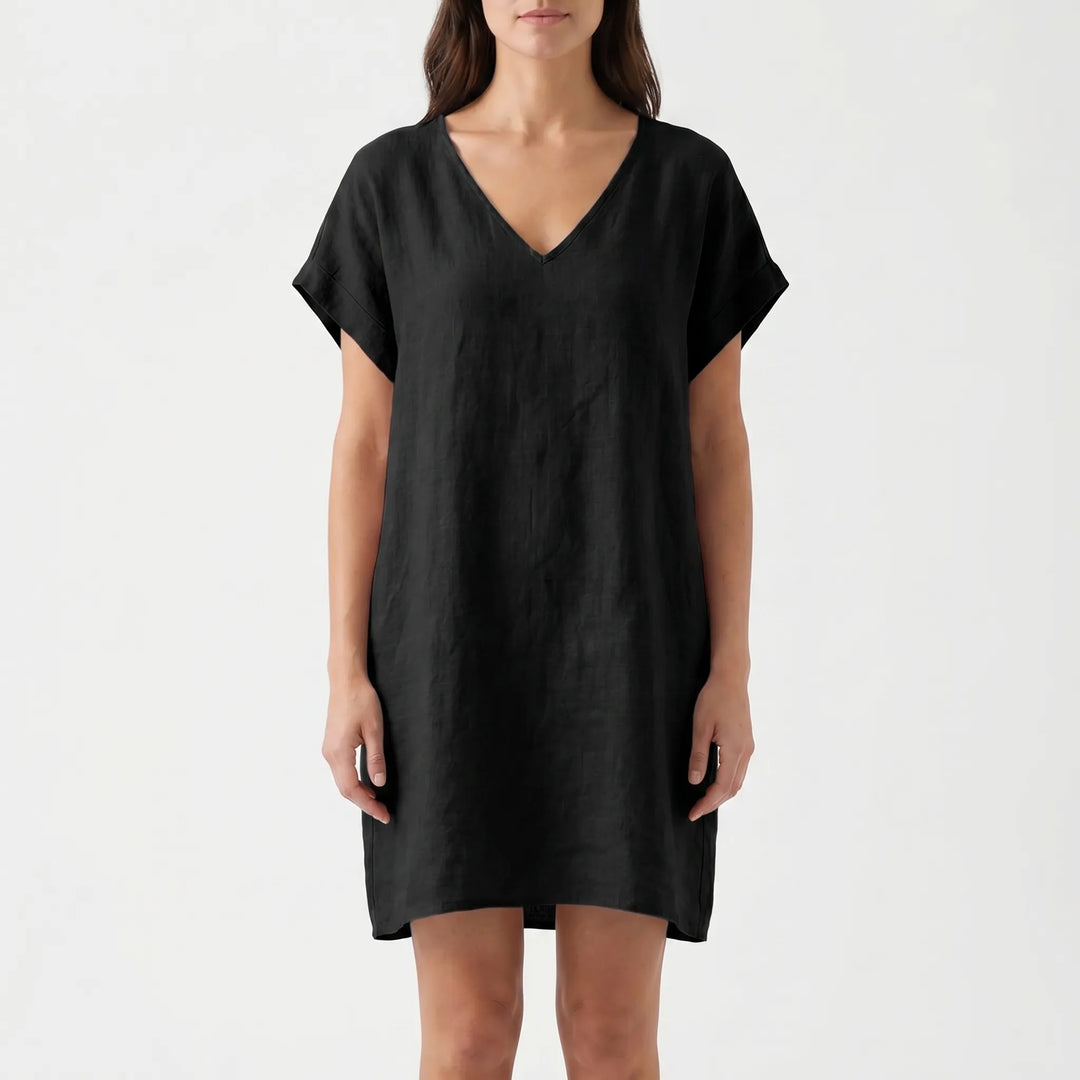 Women's Summer Wrap Midi Dress - Elegant V Neck Sundress