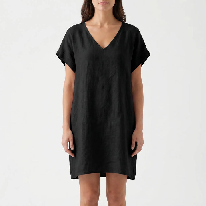Women's Summer Wrap Midi Dress - Elegant V Neck Sundress