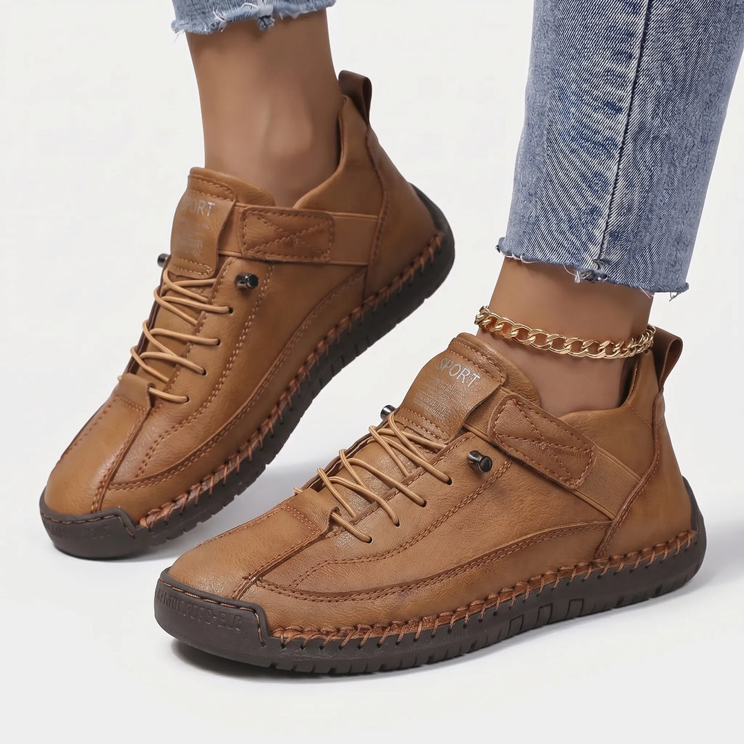 Women's Lace Up Walking Sneakers - Casual Shoes for Summer