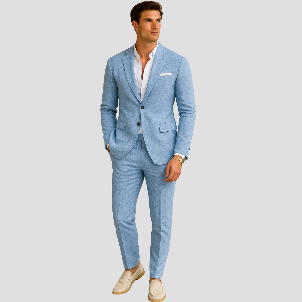 Men's Smart 2 Piece Suit Set - Tailored Blazer and Pants